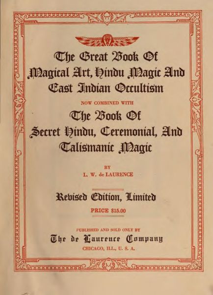 O Grande Livro da Arte Mágica, Hindu Magia e Ocultismo